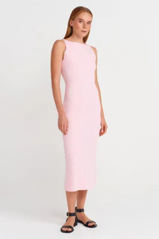 Ärmelloses Midi Bodycon Kleid mit Schlitz