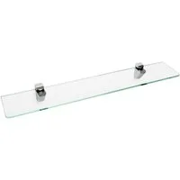 einfachgutemoebel Waschtisch-Set Glasregal 60x10cm Sicherheitsglas ESG, Klarglas poliert, (Glasregal, 1-St., Glasregal)