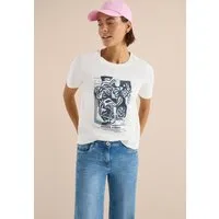 CECIL Rundhalsshirt aus reiner Baumwolle