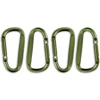 Origin Outdoors Karabiner Origin Outdoors Zubehörkarabiner oliv 4 Stück Aluminium