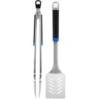 Essential Grillbesteck-Set, 2-teilig silber/schwarz, Zange und Wender