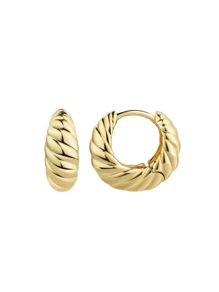 Zeeme Silber Klappcreolen 925/- Sterling Silber vergoldet