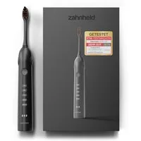 Zahnheld Elektrische Zahnbürste Schallzahnbürste Gero G2 mit Etui schwarz, 5 Putzmodi, Zahnpflege, Mundpflege, Reisezahnbürste, Zahnbürste mit Schall, USB Ladestation