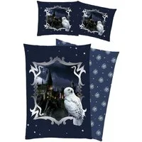 BERONAGE Kinderbettwäsche Harry Potter Stars Bettwäsche Linon / Renforcé, 100% Baumwolle, 2 teilig, 135x200 + 80x80 cm mit Knopfleiste
