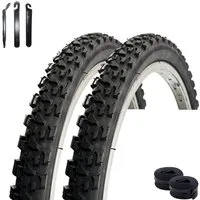 maxxi4you Fahrradreifen 2x VEE Rubber V114 24" Schwarz 47-507 + 2 DV + Heber