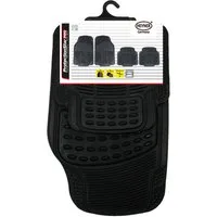 HEYNER Universal-Fußmatten Auto Gummifußmatten 4er-Set schwarz Universal zuschneidbar Noppen (4 St)