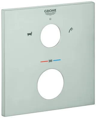 Grohe Rosette 49103 eckig für THM-Fertigmontagesets supersteel, 49103DC0 49103DC0
