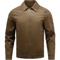 Allthemen Bomberjacke aus reiner Baumwolle Blouson mit Reißverschlusstaschen