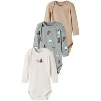 Name It Langarmbody NBMBODY 3P LS DOG NOOS (Packung, 3-tlg) Baumwolle