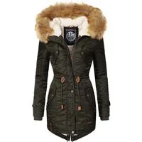 Navahoo Wintermantel La Viva hochwertiger Winterparka mit großem Kunstfell