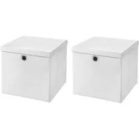 StickandShine Faltbox 2er SET 28 x 28 x 28 cm mit Deckel – perfekt für KALLAX - 19 Farben