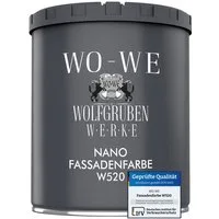 WO-WE Fassadenfarbe Nano Fassadenfarbe Außen Mauerfarbe Aussenfarbe W520, 0,75-20L, Hausfassaden
