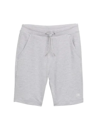 Tom Tailor - Sweat Shorts mit detailliertem Kordelzug light stone grey melange - Gr. - XL