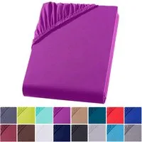 Visaggio Spannbettlaken Mikrofaser Spannbetttuch Bettlaken 90x200 140x200 180x200 200x220, Microfaser, Gummizug: rundum, viele Größen und Farben, Steghöhe 30 cm für Matratzenhöhen bis 22 cm