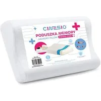 CINESIO Kopfkissen Orthopädisches Memory-Foam-Kissen ergonomisch Nacken- & Schulterschutz, Füllung: Memory-Schaum, viskoelastisch, Rücken- und Seitenschläfer optimal unterstützt, Einzelkissen ergonomisch, orthopädisch, Nackenstütze, 1x Memory-Foam Ki