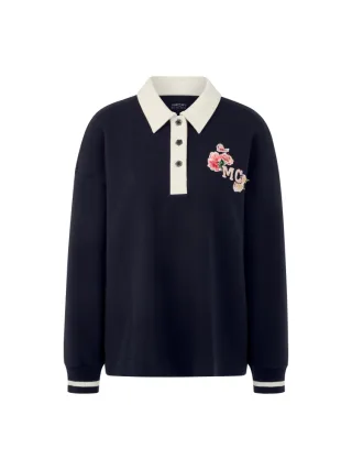 Marc Cain Sports - Sweatshirt mit Polokragen navy - Gr. - 38
