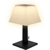 Spetebo LED Schreibtischlampe 2in1 Solar und Akku Tischleuchte für Außen und Innen - 28 cm, 3 Helligkeitsstufen, LED fest integriert, warmweiß, LED Tischlampe mit 3 Helligkeitsstufen in warm weiß