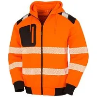 Result Arbeitsjacke Recycled Robust Safety Hoody - Sicherheitsjacke mit Kapuze
