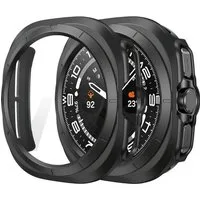 SmartUP Smartwatch-Hülle für Samsung Galaxy Watch Ultra 47mm Schutzglas Cover Display Case 9H, kompletter Rundumschutz