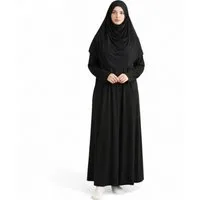 Modavitrini Tunikakleid Gebetskleid mit Hijab islamisches Kleid Kaftan Jilbab Abaya Namaz (Einteilig) komplett Set einteilig