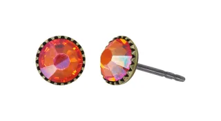 konplott - Ohrstecker - Black Jack rot/orange