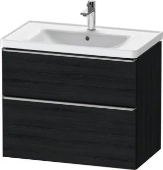 Duravit D-Neo Waschtischunterbau wandhängend Eiche Schwarz Matt 784x452x625 mm - DE4355070160000 DE4355070160000