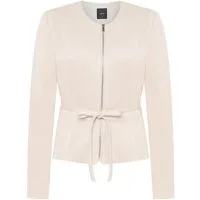 Zero Jackenblazer Damen in Lederoptik Gürtel