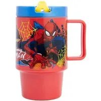 Storline Trinkflasche Spiderman Mikrowellengeeigneter Kunststoffbecher 530  ml Schraubdeckel