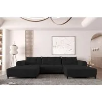99rooms Wohnlandschaft Massimo, Sofa, U-Form, mit Schlaffunktion, Rundumbezug, in Cordstoff POSO