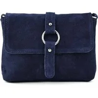 ITALYSHOP24 Schultertasche Made in Italy Damen Leder Tasche Umhängetasche Handtasche CrossOver, Schultertasche CrossBody Wildleder Abendtasche Echtleder Messenger