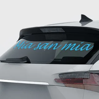 Heckscheibensticker Autoaufkleber - Mia san Mia Schriftzug
