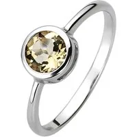 JOBO Fingerring, 925 Silber mit Citrin