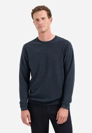 No Excess - Pullover Crewneck Garment Dyed + Stone Washed night - Gr. - XL