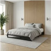 IDIMEX Futonbett MITI, Bettgestell 140x190 cm aus Metall mit Lattenrost Schwarz
