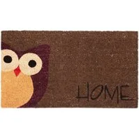 Betz Kokosmatte Kokosmatte Fußmatte Schmutzfangmatte Eule Home braun 45x75cm, (1-St)