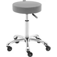 Physa Drehhocker Rollhocker höhenverstellbar WORCESTER DARK GRAY Kosmetikhocker 150 kg, Dunkelgrau