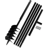 vidaXL Erdbohrer Erdbohrer mit Griff 150 mm Verlängerungsrohr 5 m, (1-tlg)