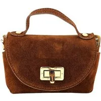 BRISE TASCHE Schultertasche Mini – Elegante kleine Wildleder & Nappaleder Tasche (Einzelartikel), Kompakt, leicht, weiches Wildleder