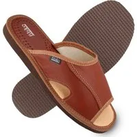 filsko Bleik offene Leder Herren Hausschuh Premium EVA-Sohle