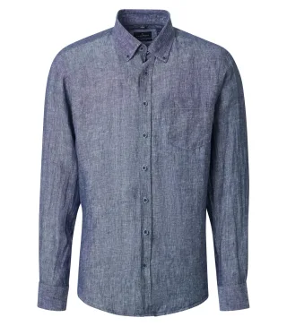 CASAMODA - Leinenhemd blau - Gr. - XL