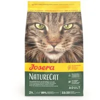 Josera NatureCat - getreidefreies Trockenfutter mit Geflügel & Lachs, Trockenfutter für: Katzen