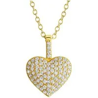Vivance Kette mit Anhänger 925-Sterling Silber vergoldet Zirkonia
