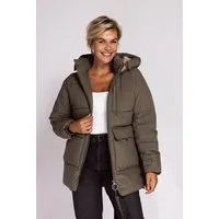 Zhrill Steppjacke ZHNIEKA mit Kapuze, mit Logo-Druck, mit 2-Wege-Reißverschluss