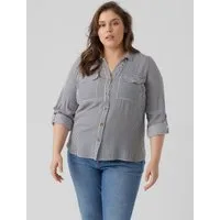 Vero Moda Curve Hemdbluse VMBUMPY L/S SHIRT NEW CURVE GA NOOS