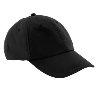 Beechfield Unisex Wasserbeständig 6 Panel Baseball Kappe (Schwarz)