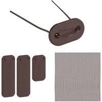 relaxdays Sichtschutzbefestigung Sichtschutz Befestigung im 52er Set, Gartenzaun, Sichtschutzmatten aus PVC, Bambus-Sichtschutzmatten, Balkongitter, Weide-Sichtschutzmatten, Terrassenzaun, (52-tlg), braun