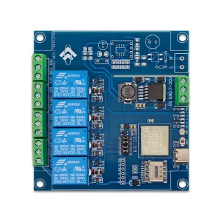 AIR780E 4G Full Netcom Four-Channel Relay Module LTE Cat.1 bis Communication Board Low Power Module Type-C DC7-24V GPIO