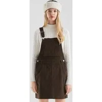 QS Minikleid Kleid Mini-Latzkleid aus Cord