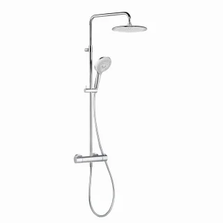 Kludi FRESHLINE Thermostat Dual Shower System, 8.0 l chrom, 6709205-00WR9 6709205-00WR9
