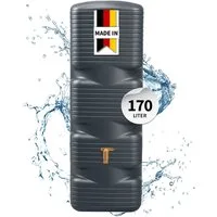 4rain Regentonne QUADRO Wandtank 170 Liter graphite grey, 170 l